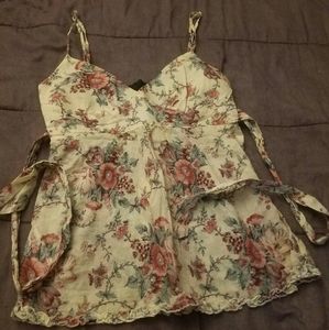 Floral spaghetti strap